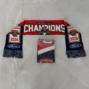 Newest in Package Florida Panthers 2024/25 Stanley Cup Champs REIGN ON NHL Scarf